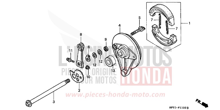 REAR BRAKE PANEL for City Fly BLACK (NH1E) from 1998